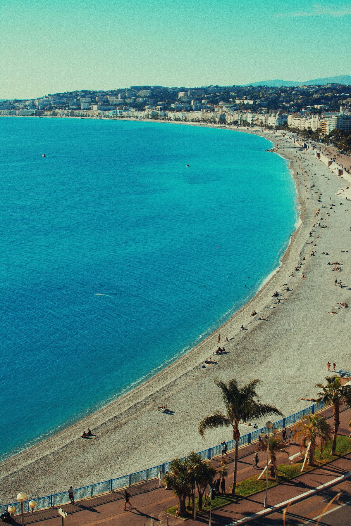 French Riviera coastline and turquoise sea