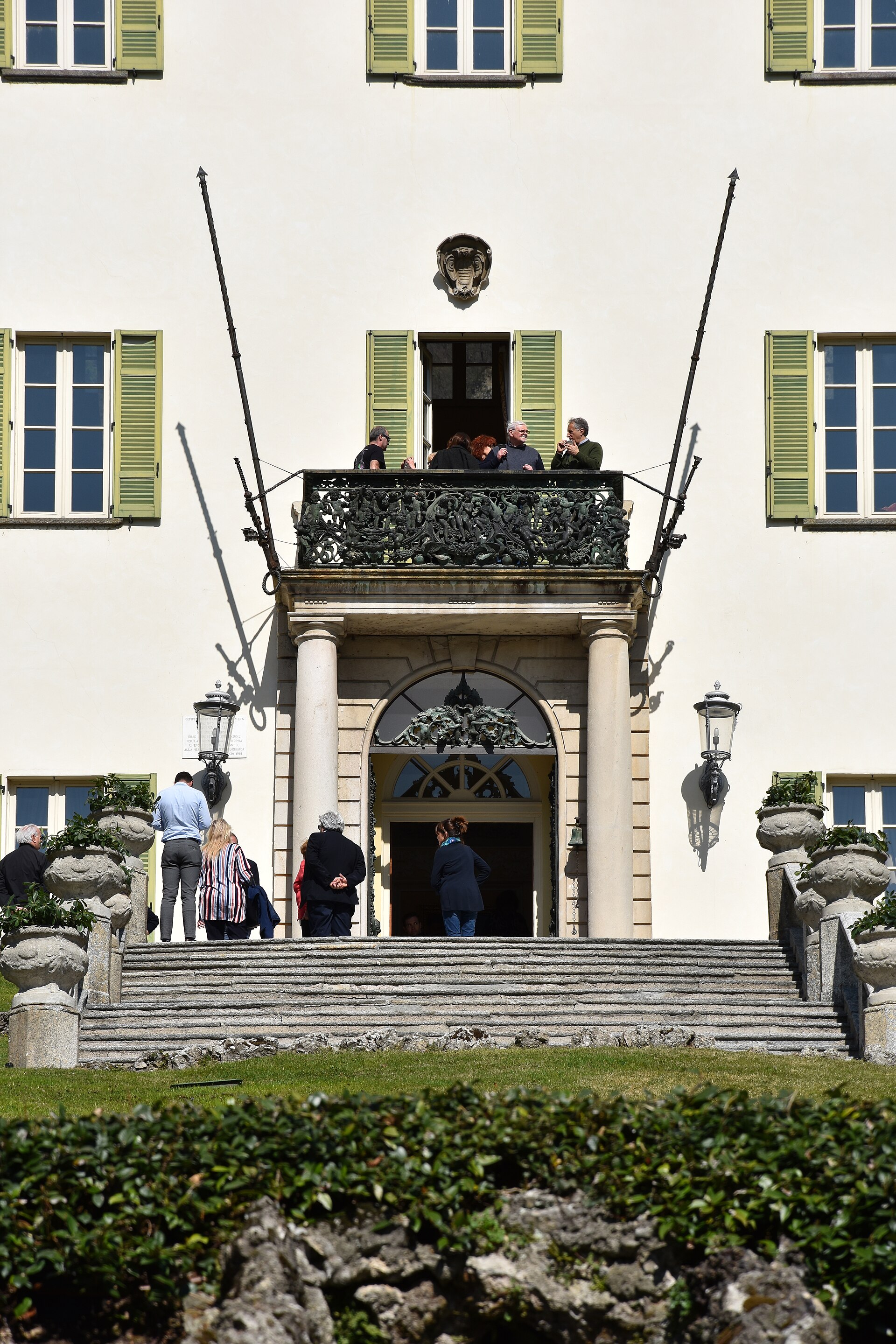 Facade of Villa Lucini Passalacqua in Moltrasio